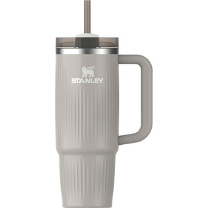 STANLEY Quencher H2.0 Tumbler with Handle and Straw 20 oz | Flowstate 3-Position Lid | Cup Holder Compatible for Travel | Insulated Stainless Steel Cup | BPA-Free | Blue Dream Stone(Fluted Ash Gloss)