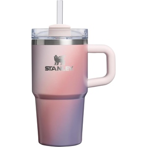STANLEY Quencher H2.0 Tumbler with Handle and Straw 20 oz | Flowstate 3-Position Lid | Cup Holder Compatible for Travel | Insulated Stainless Steel Cup | BPA-Free | Blue Dream Stone(Dawn Spiral)