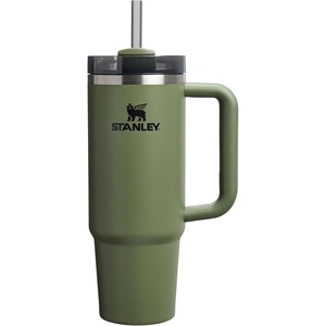 STANLEY Quencher H2.0 Tumbler with Handle and Straw 20 oz | Flowstate 3-Position Lid | Cup Holder Compatible for Travel | Insulated Stainless Steel Cup | BPA-Free | Blue Dream Stone(Dried Pine)
