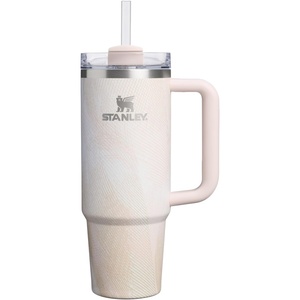 STANLEY Quencher H2.0 Tumbler with Handle and Straw 20 oz | Flowstate 3-Position Lid | Cup Holder Compatible for Travel | Insulated Stainless Steel Cup | BPA-Free | Blue Dream Stone(Sahara Plume)