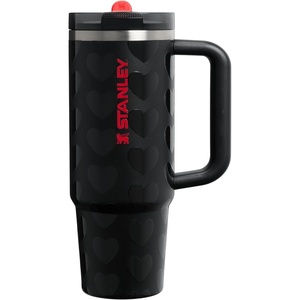 STANLEY Quencher ProTour Flip Straw Tumbler with Leakproof Lid 30 oz | Built-in Straw and Handle | Cup Holder Compatible for Travel | insulated Stainless Steel Cup | BPA-Free | Hot Pink(Black Lovely)