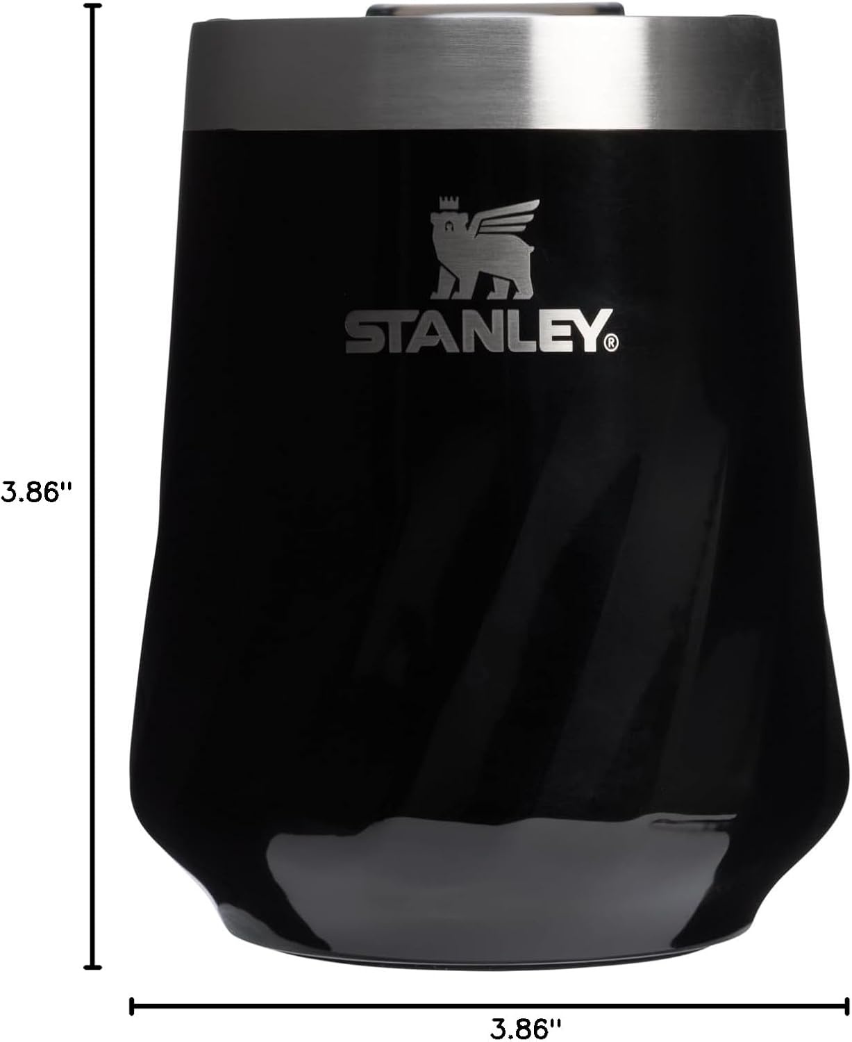 image:imageSTANLEY Reserve Wine Tumbler 11 oz Stainless Steel Travel Mug For Wine Cocktails Soda Keeps Drinks Cold for Hours BPAFree AshBlack Gloss