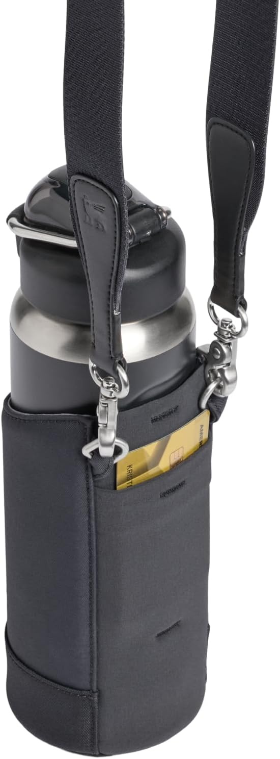 image:imageSTANLEY Standby CarryAll Bag Slate Blue Water Bottle Holder Removable Essentials Case with interior phone pocket QuickAccess Card Storage Crossbody StrapBlack