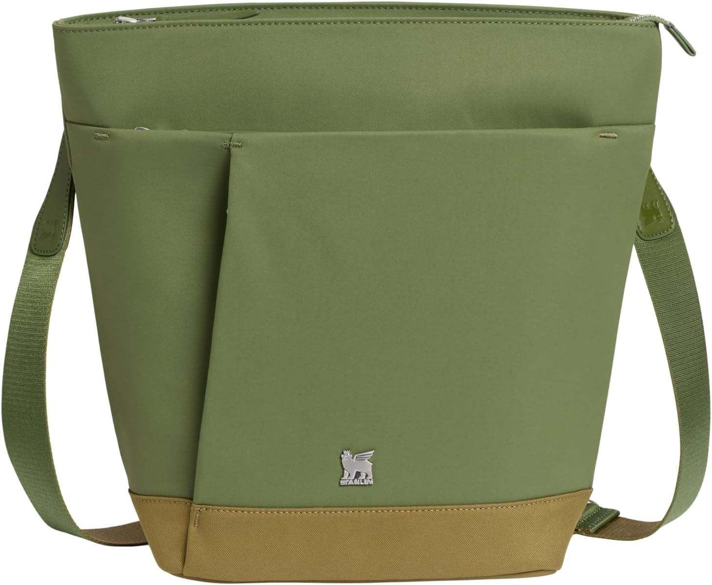 image:imageSTANLEY Standby Tote Bag Ash Laptop Sleeve Water Bottle Pocket Luggage PassThrough Adjustable amp Removable Crossbody Strap Structured amp DurableDried Pine