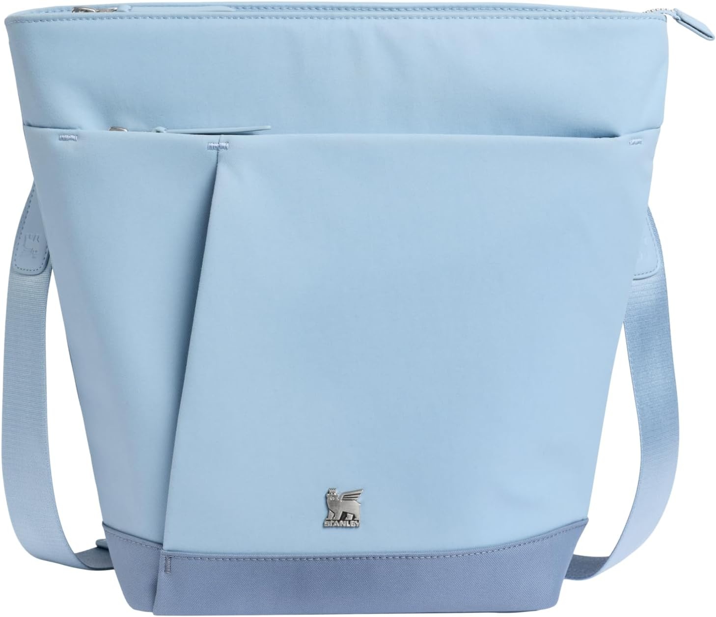image:imageSTANLEY Standby Tote Bag Ash Laptop Sleeve Water Bottle Pocket Luggage PassThrough Adjustable amp Removable Crossbody Strap Structured amp DurableSlate Blue