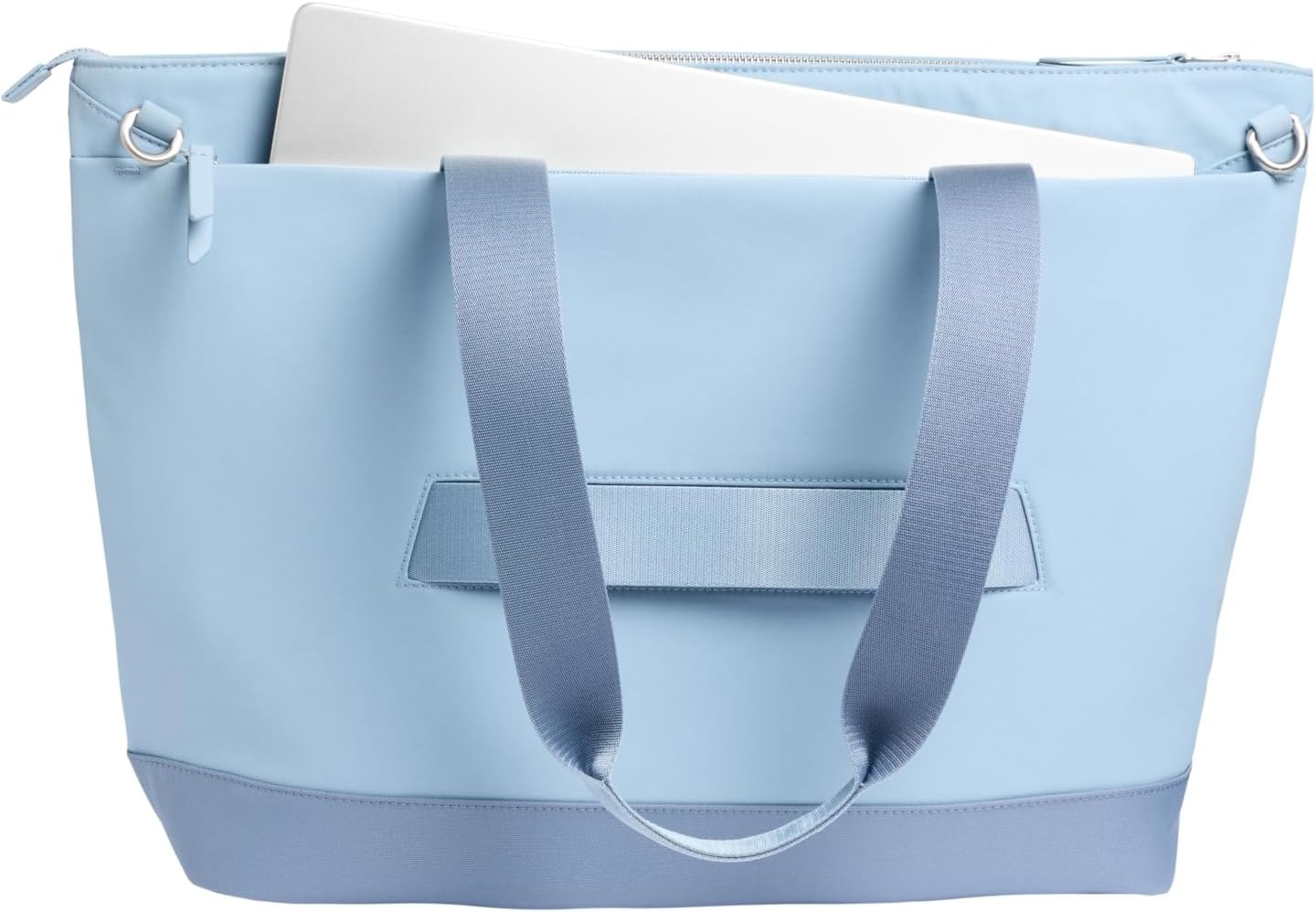 image:imageSTANLEY Standby Tote Bag Ash Laptop Sleeve Water Bottle Pocket Luggage PassThrough Adjustable amp Removable Crossbody Strap Structured amp DurableSlate Blue