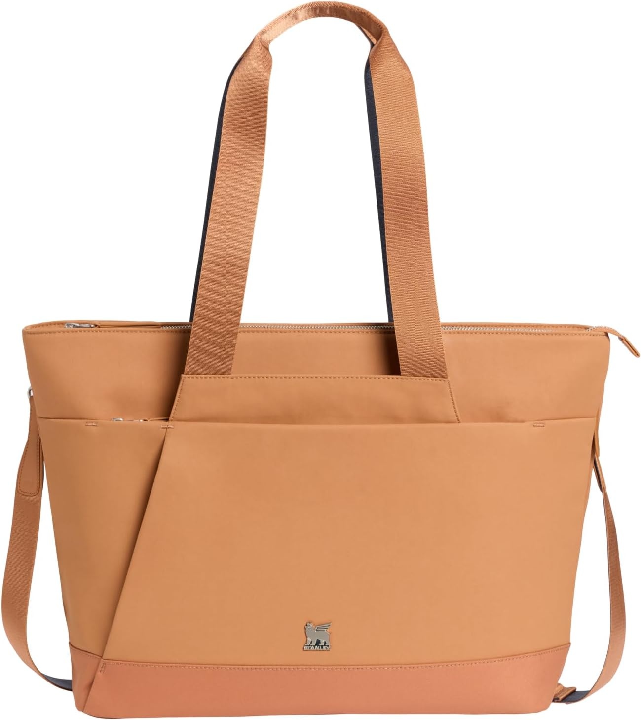 image:imageSTANLEY Standby Tote Bag Ash Laptop Sleeve Water Bottle Pocket Luggage PassThrough Adjustable amp Removable Crossbody Strap Structured amp DurableToast