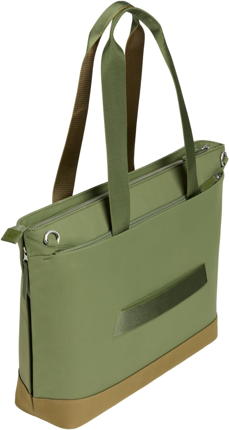 image:imageSTANLEY Standby Tote Bag Ash Laptop Sleeve Water Bottle Pocket Luggage PassThrough Adjustable amp Removable Crossbody Strap Structured amp DurableDried Pine