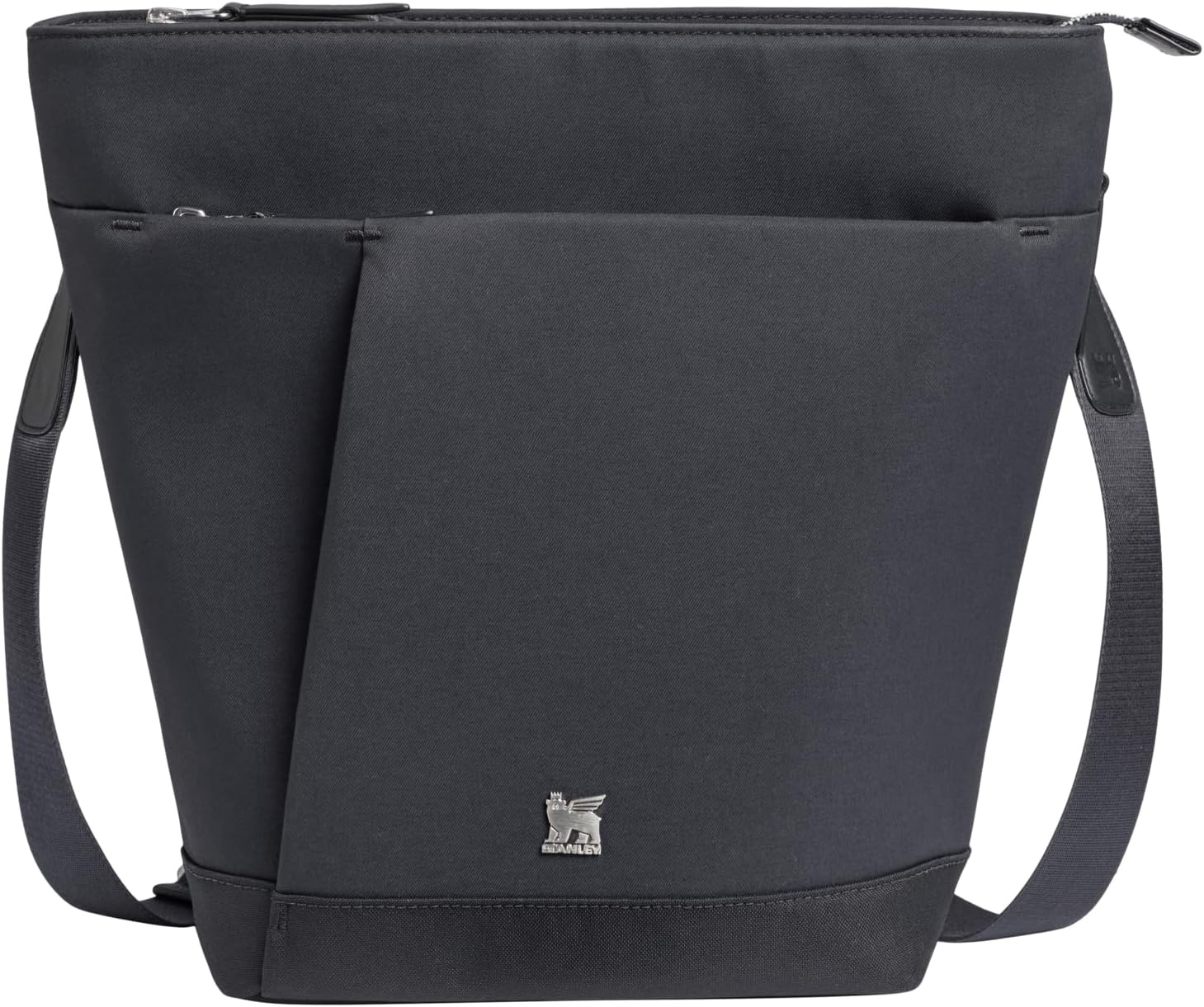 image:imageSTANLEY Standby Tote Bag Ash Laptop Sleeve Water Bottle Pocket Luggage PassThrough Adjustable amp Removable Crossbody Strap Structured amp DurableBlack