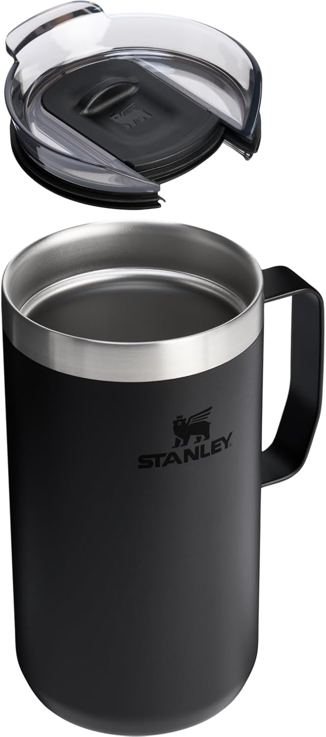 image:imageSTANLEY Everyday Camp Mug 24 oz Drink Through Lid Cup for Coffee Tea and Drinks Insulated Stainless Steel Coffee Mug BPAFree CoffeeBlack 20
