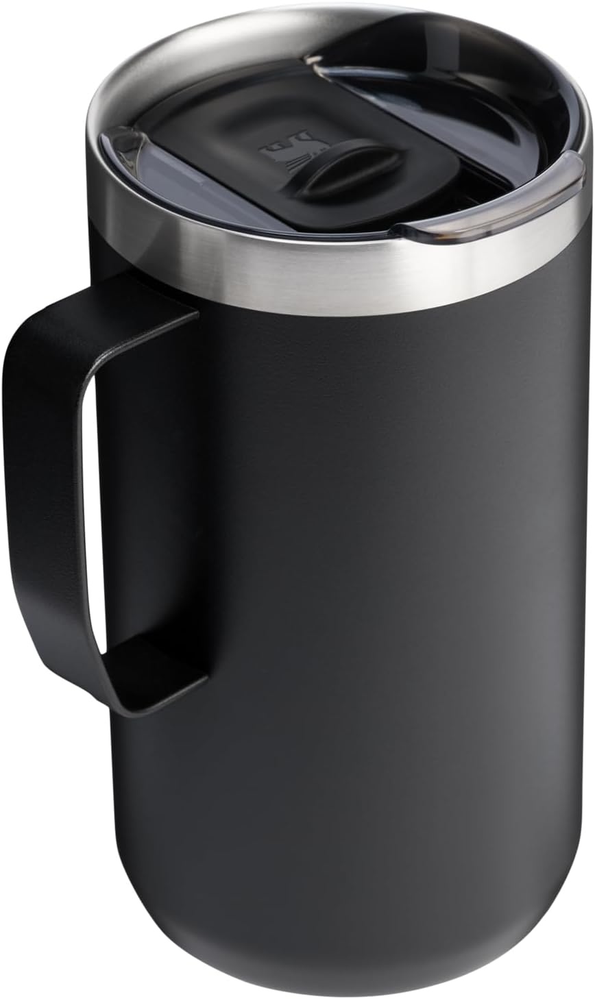 image:imageSTANLEY Everyday Camp Mug 24 oz Drink Through Lid Cup for Coffee Tea and Drinks Insulated Stainless Steel Coffee Mug BPAFree CoffeeBlack 20