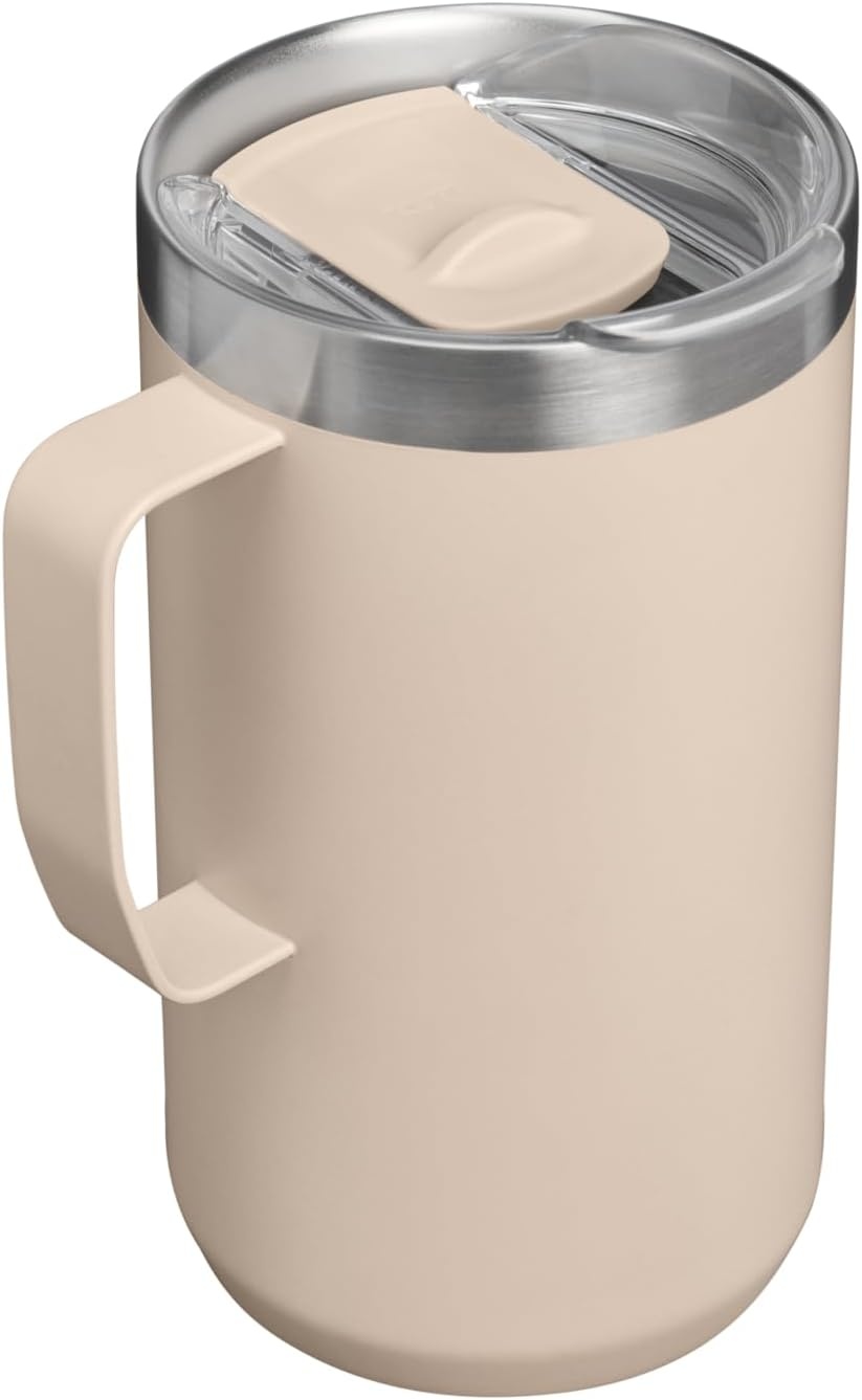 image:imageSTANLEY Everyday Camp Mug 24 oz Drink Through Lid Cup for Coffee Tea and Drinks Insulated Stainless Steel Coffee Mug BPAFree CoffeeChampagne