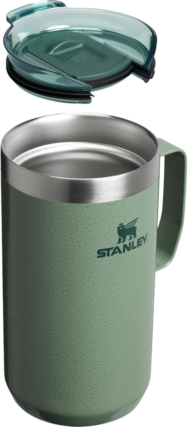 image:imageSTANLEY Everyday Camp Mug 24 oz Drink Through Lid Cup for Coffee Tea and Drinks Insulated Stainless Steel Coffee Mug BPAFree CoffeeHammertone Green