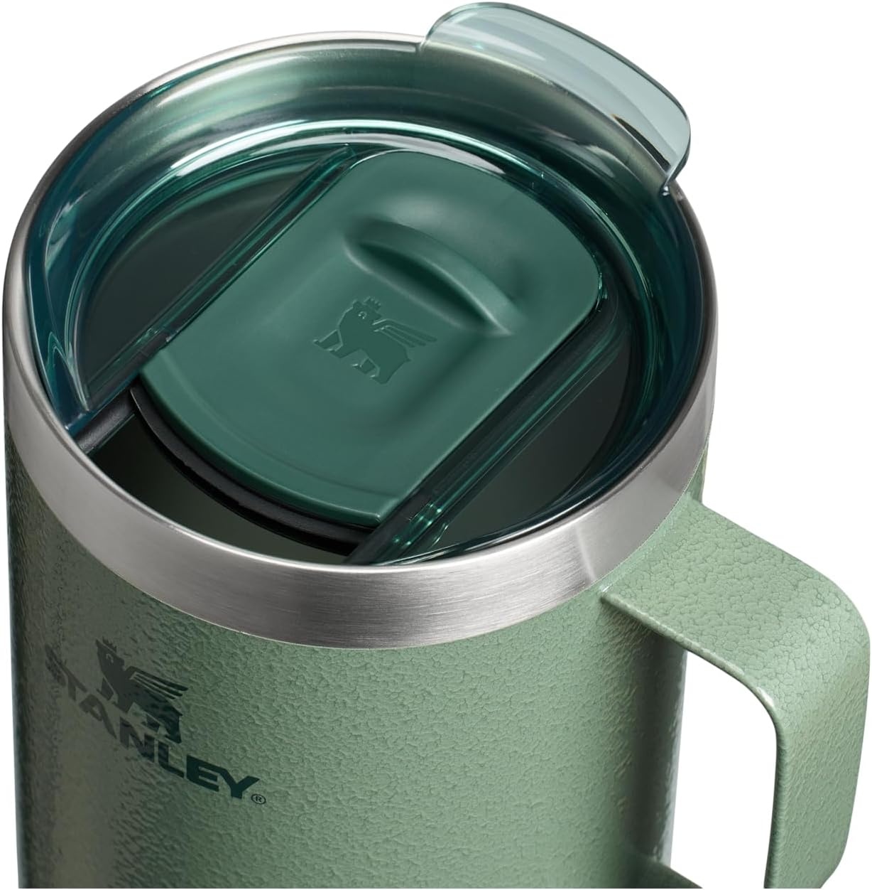image:imageSTANLEY Everyday Camp Mug 24 oz Drink Through Lid Cup for Coffee Tea and Drinks Insulated Stainless Steel Coffee Mug BPAFree CoffeeHammertone Green