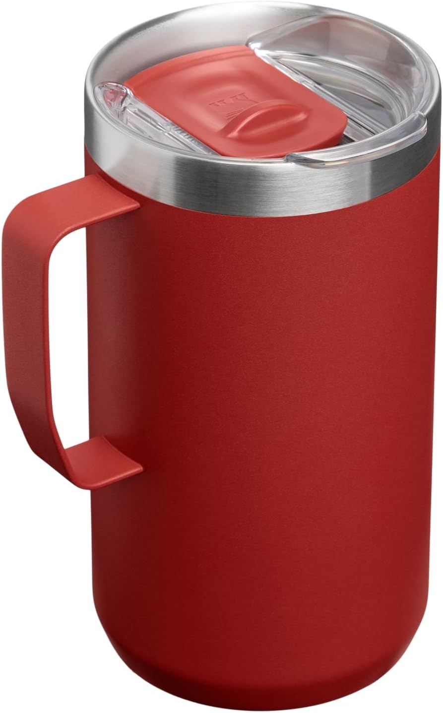 image:imageSTANLEY Everyday Camp Mug 24 oz Drink Through Lid Cup for Coffee Tea and Drinks Insulated Stainless Steel Coffee Mug BPAFree CoffeeRed Brick