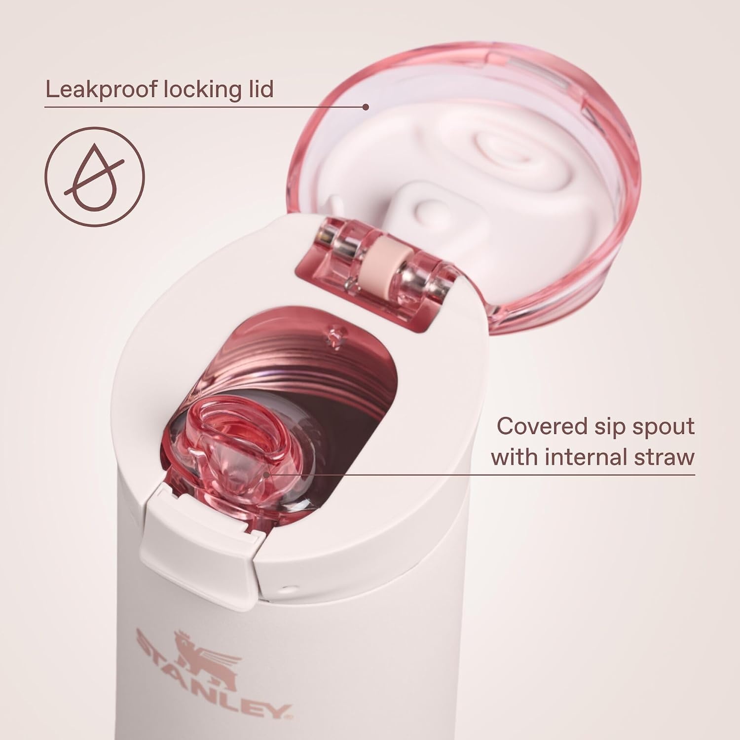 image:imageSTANLEY Flowstate Spring Bottle 20 oz Sorbet PlusRose Quartz