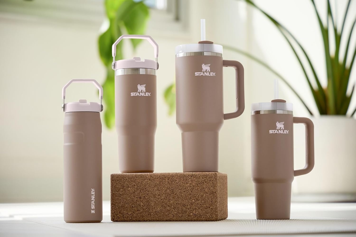 image:imageSTANLEY IceFlow 20 Flip Straw Tumbler 30 oz Champagne PlusAlmond Rose