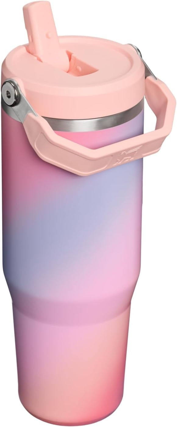 image:imageSTANLEY IceFlow 20 Flip Straw Tumbler 30 oz Champagne PlusSunset Spiral