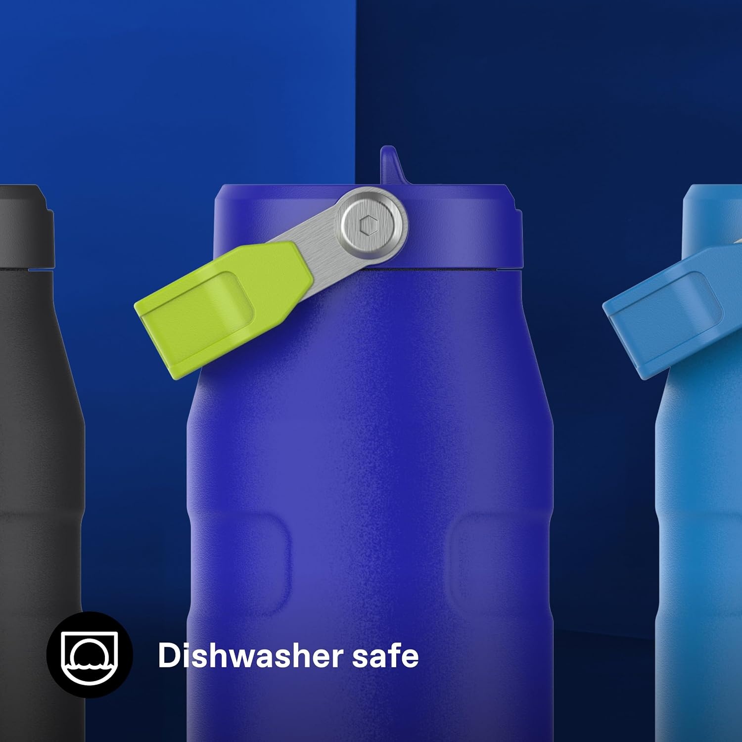 image:imageSTANLEY IceFlow Flip Straw 20 Bottle 24 oz Blue Dream GradientCobalt Chartreuse