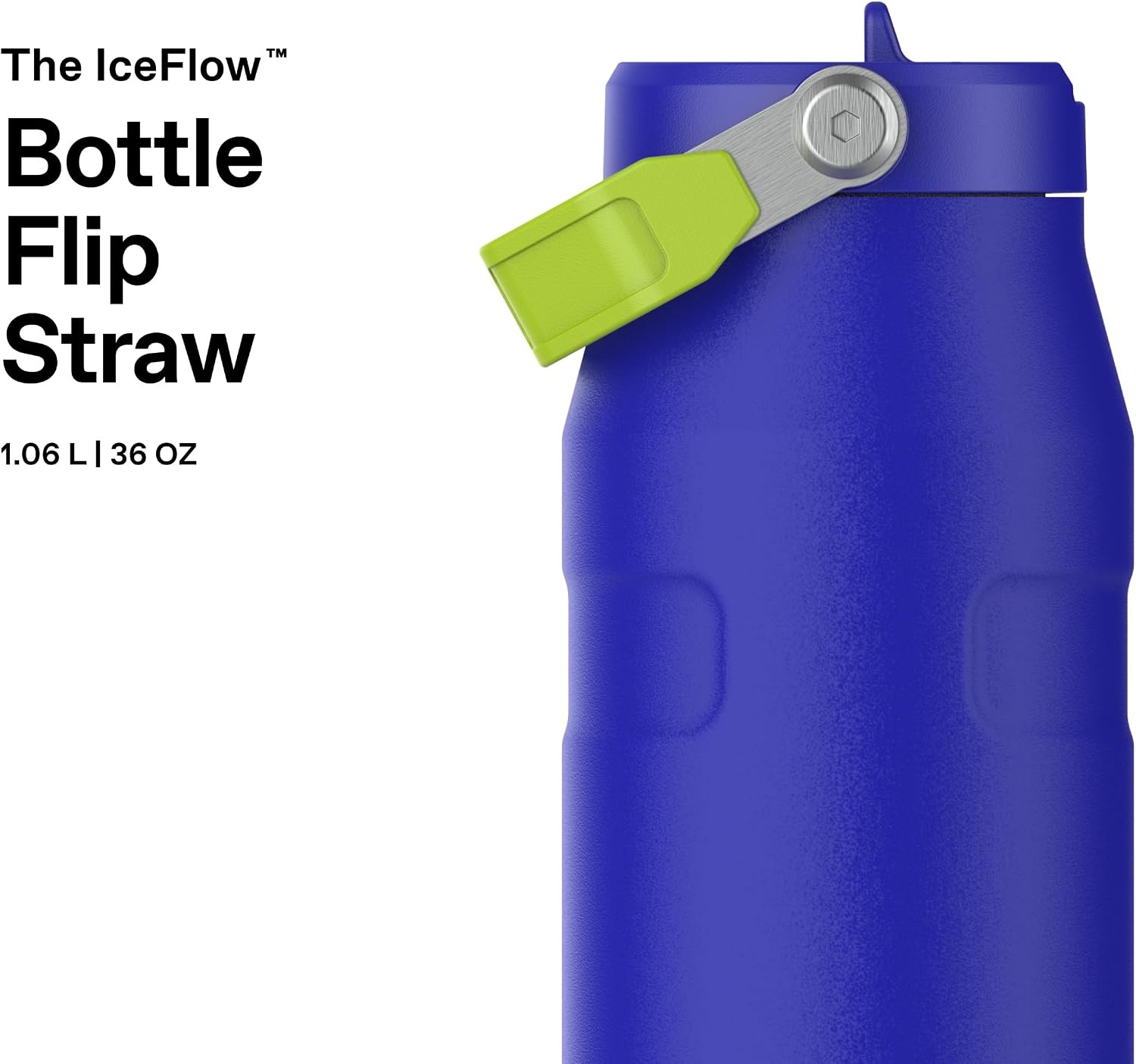image:imageSTANLEY IceFlow Flip Straw 20 Bottle 24 oz Blue Dream GradientCobalt Chartreuse