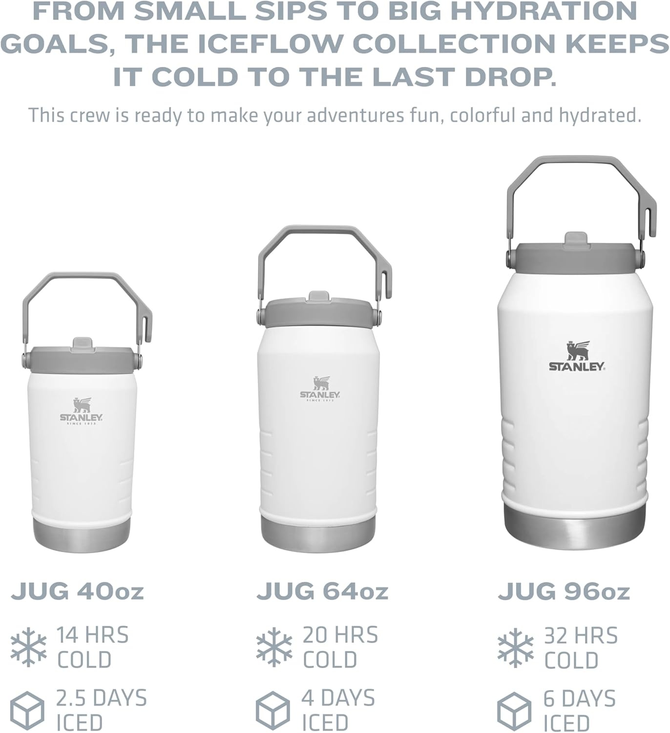 image:imageSTANLEY IceFlow Flip Straw 20 Jug 64 oz AshPolar