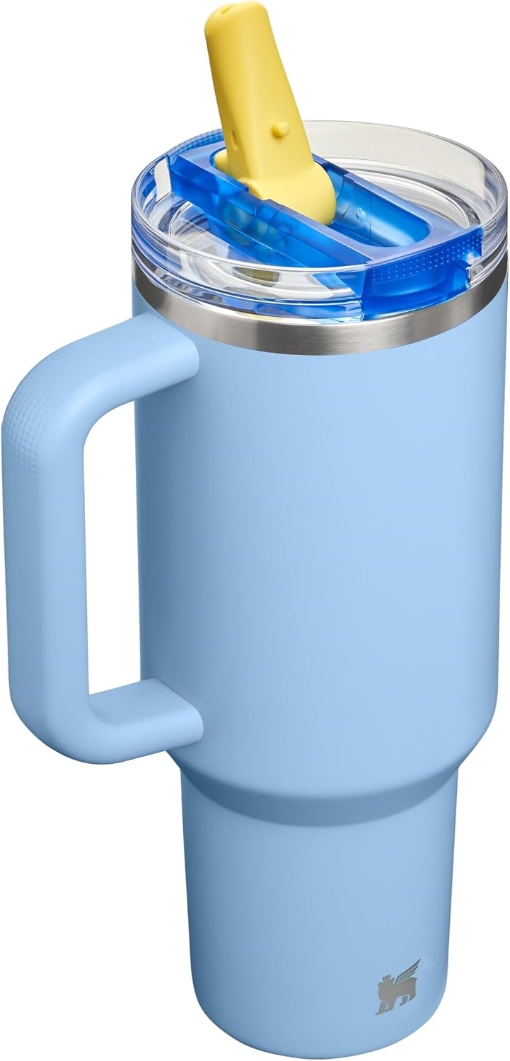 image:imageSTANLEY Quencher ProTour Flipstraw Tumbler 40 oz Pacific HypergripCornflower Admiral Blue