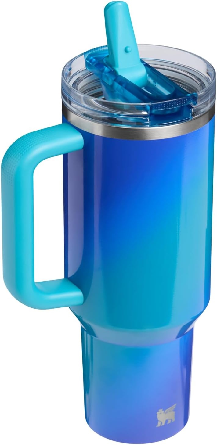 image:imageSTANLEY Quencher ProTour Flipstraw Tumbler 40 oz Pacific HypergripSea Glass Aura