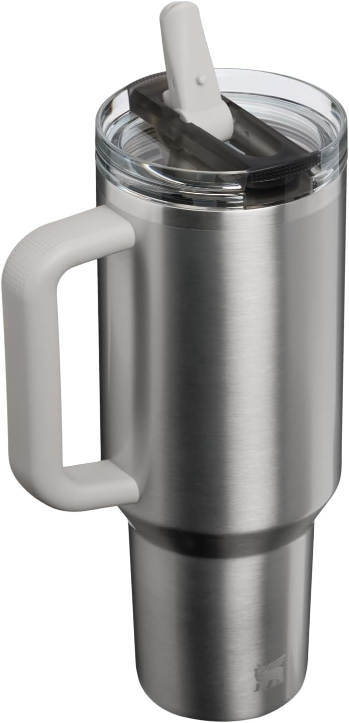 image:imageSTANLEY Quencher ProTour Flipstraw Tumbler 40 oz Pacific HypergripStainless Steel Ash
