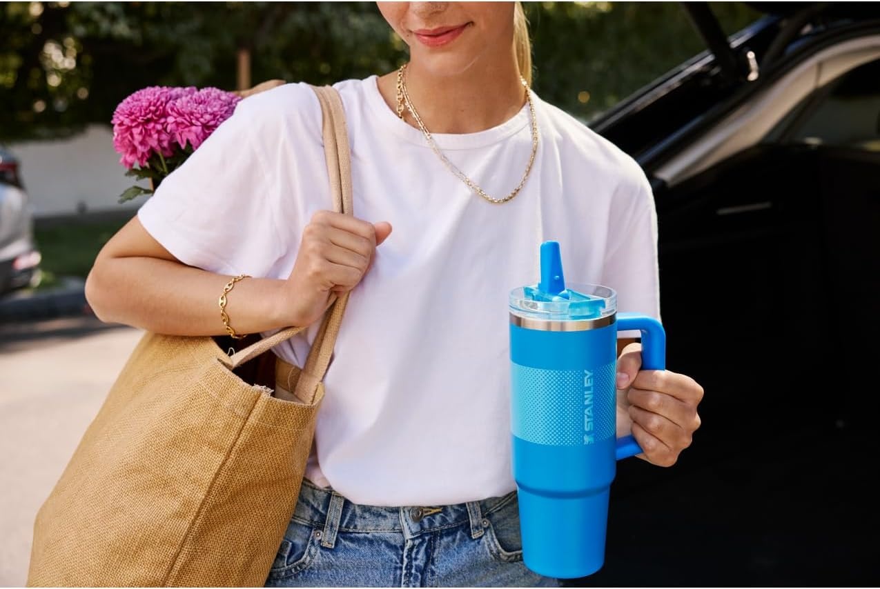 image:imageSTANLEY Quencher ProTour Flipstraw Tumbler 40 oz Pacific HypergripVivid Violet Fade