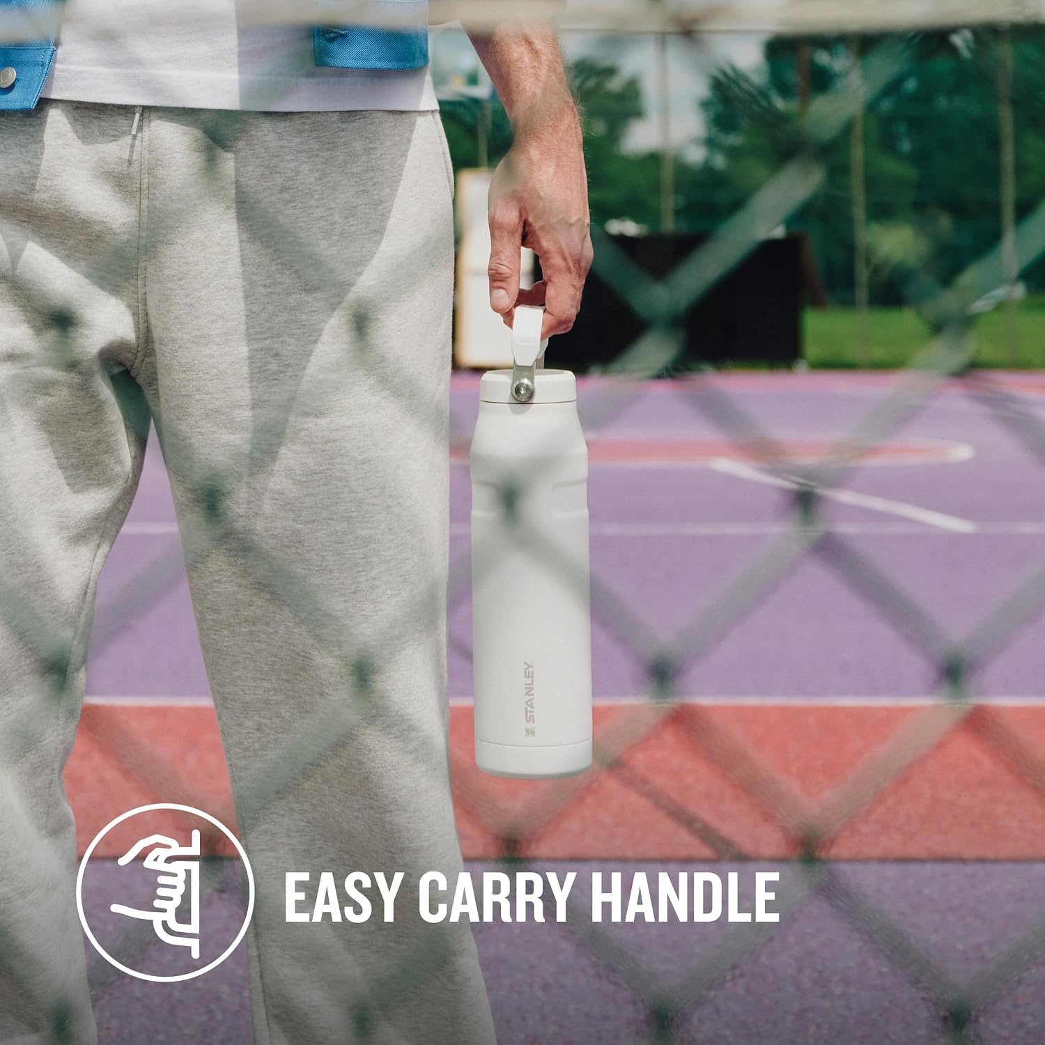 image:imageStanley 1913 Flip Straw Sports Water Bottle 07L Pacific HypergripRose Quartz