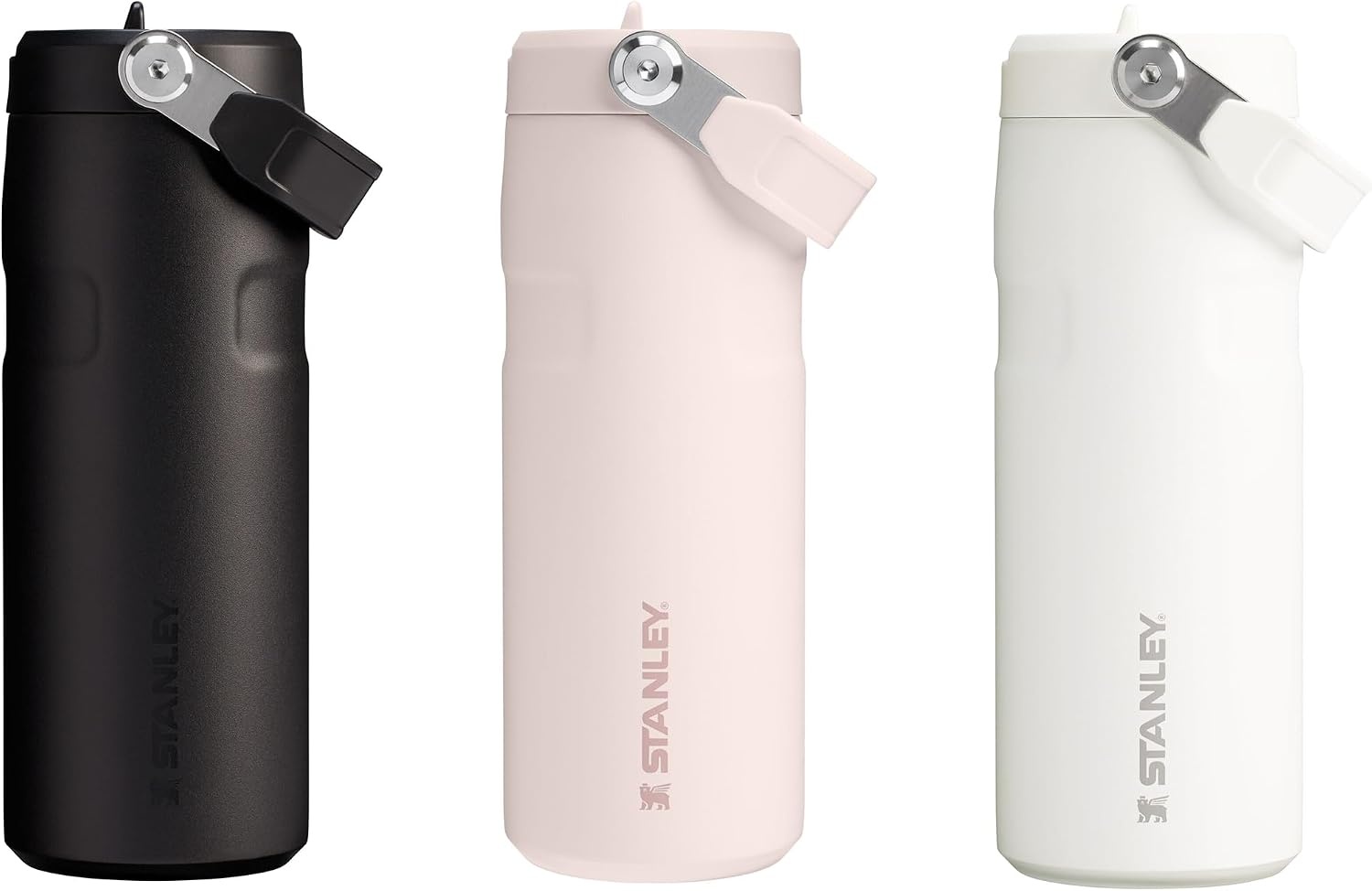 image:imageStanley 1913 Flip Straw Sports Water Bottle 07L Pacific HypergripRose Quartz
