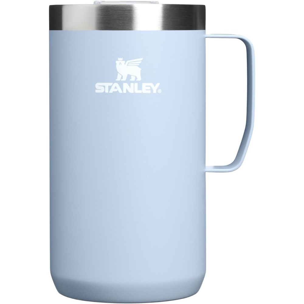 image:imageSTANLEY Everyday Camp Mug 24 oz Drink Through Lid Cup for Coffee Tea and Drinks Insulated Stainless Steel Coffee Mug BPAFree CoffeeBlue Dream Stone