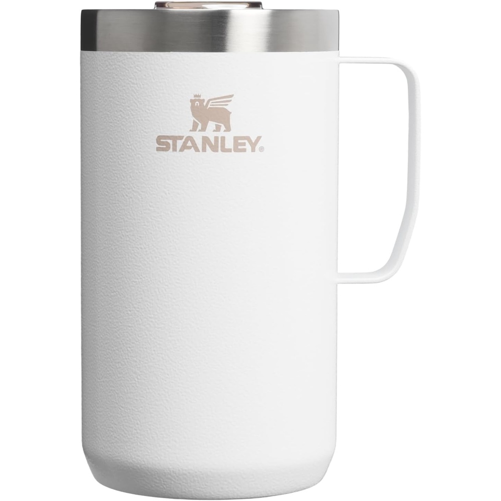 image:imageSTANLEY Everyday Camp Mug 24 oz  Drink Through Lid  Cup for Coffee Tea and Drinks  Insulated Stainless Steel Coffee Mug  BPAFree  CoffeeHammertone Frost