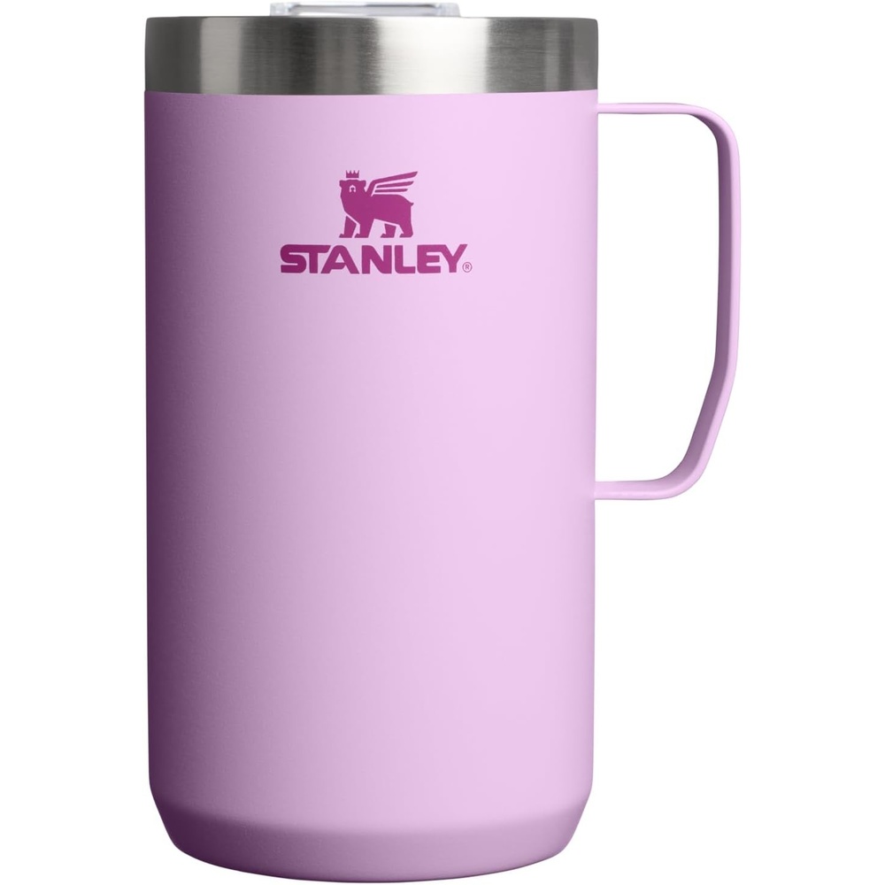 image:imageSTANLEY Everyday Camp Mug 24 oz Drink Through Lid Cup for Coffee Tea and Drinks Insulated Stainless Steel Coffee Mug BPAFree CoffeeSoft Orchid