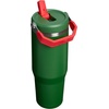 STANLEY IceFlow 2.0 Flip Straw Tumbler, 30 oz, Champagne Plus(Team Dark Green Red)