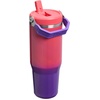 STANLEY IceFlow 2.0 Flip Straw Tumbler, 30 oz, Champagne Plus(Vermilion Hypergrip)
