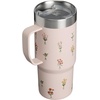 STANLEY The Everyday Suburban Mug | 16 oz | Drink Through Lid | Cup for Coffee, Tea and Drinks | Insulated Stainless Steel Coffee Mug | BPA-Free | Blue Dream Gloss(Rose Quartz Bouquets)
