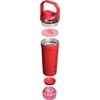 STANLEY Vitalize Shaker Bottle, 20 oz, Pale Stone Atomic(Chili Red)