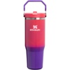 STANLEY IceFlow 2.0 Flip Straw Tumbler, 30 oz, Champagne Plus(Vermilion Hypergrip)