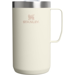 STANLEY Everyday Camp Mug 24 oz | Drink Through Lid | Cup for Coffee, Tea and Drinks | Insulated Stainless Steel Coffee Mug | BPA-Free | Coffee(Cream)