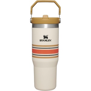 STANLEY IceFlow 2.0 Flip Straw Tumbler, 30 oz, Champagne Plus(Cream Mesh)