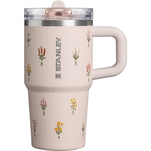 STANLEY Quencher ProTour Flipstraw Tumbler, 40 oz, Pacific Hypergrip(Rose Quartz Bouquets)