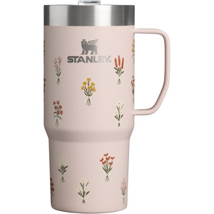 STANLEY The Everyday Suburban Mug | 16 oz | Drink Through Lid | Cup for Coffee, Tea and Drinks | Insulated Stainless Steel Coffee Mug | BPA-Free | Blue Dream Gloss(Rose Quartz Bouquets)