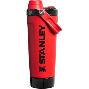 STANLEY Vitalize Shaker Bottle, 20 oz, Pale Stone Atomic(Chili Black)
