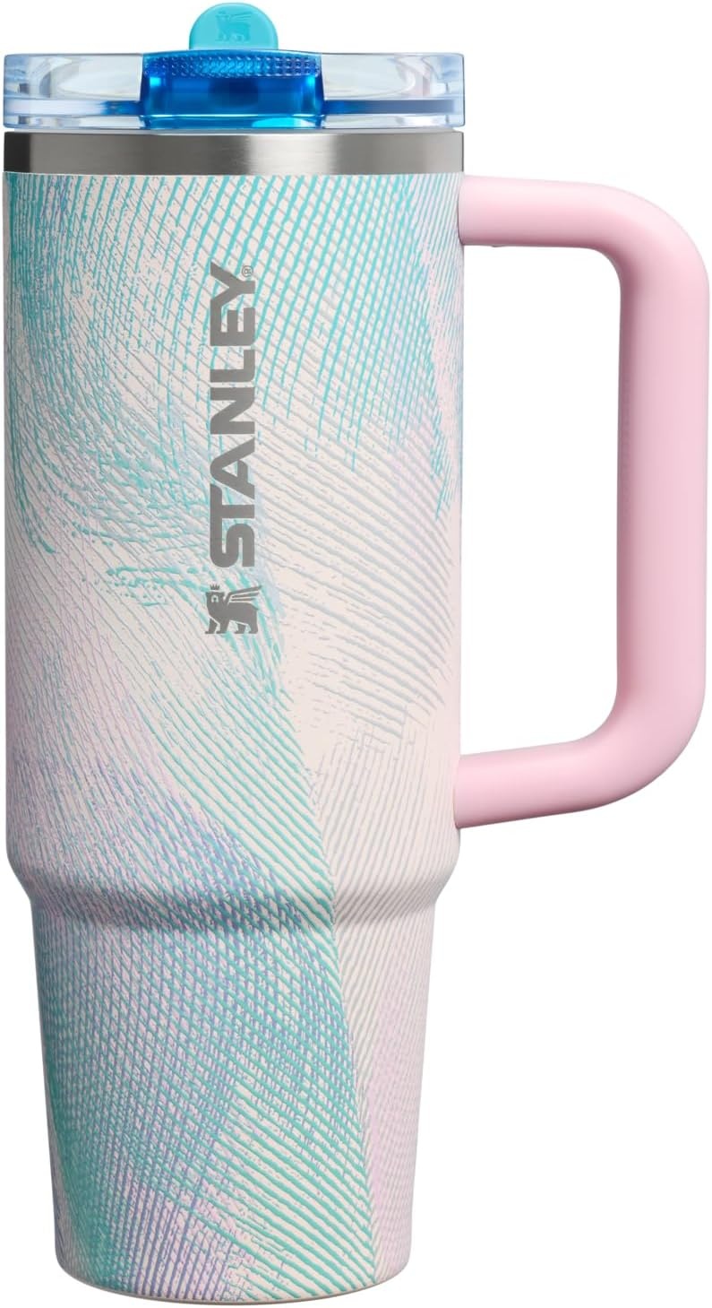 image:imageSTANLEY Quencher ProTour Flip Straw Tumbler with Leakproof Lid BuiltIn Straw amp Handle Cupholder Compatible for Travel Insulated Stainless Steel Cup BPAFreeSea Glass Plume