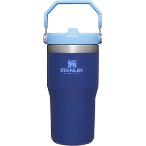 STANLEY IceFlow 2.0 Flip Straw Tumbler with Handle 14 oz | Twist On Lid and Flip Up Straw | Leakproof Water Bottle | Insulated Stainless Steel | BPA-Free | Ash(Lapis)