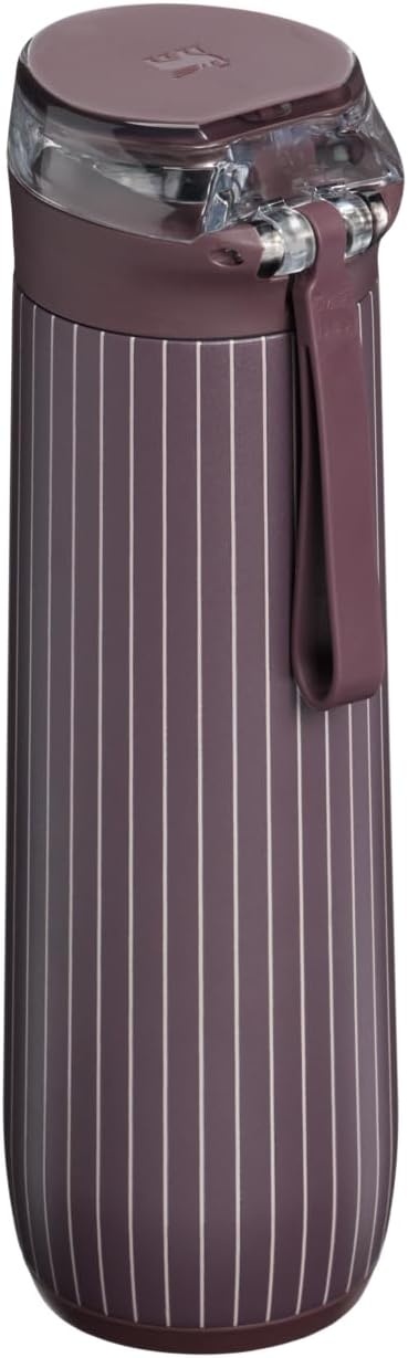 image:imageSTANLEY Flowstate Spring Bottle 20 oz Blossom PlaidFig Pinstripe