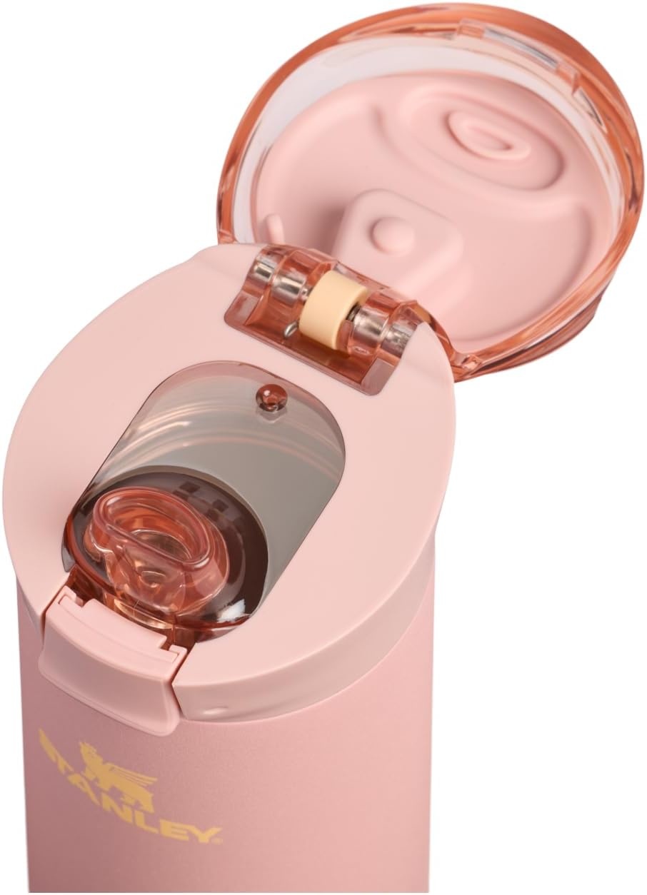 image:imageSTANLEY Flowstate Spring Bottle 20 oz Blossom PlaidPeach Rose