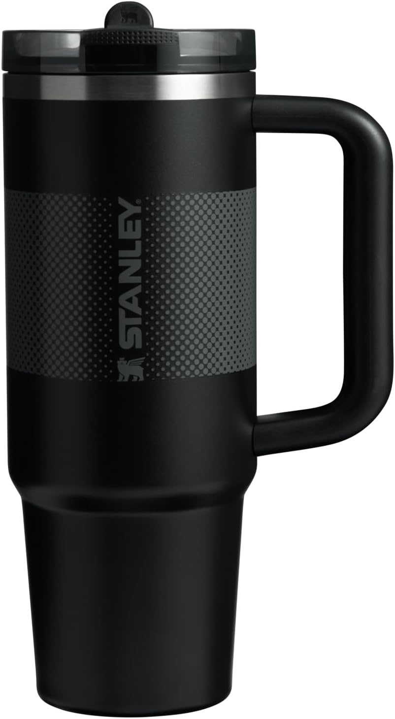 image:imageSTANLEY Quencher ProTour Flipstraw Tumbler 40 oz Peat Moss PlaidBlack Fade