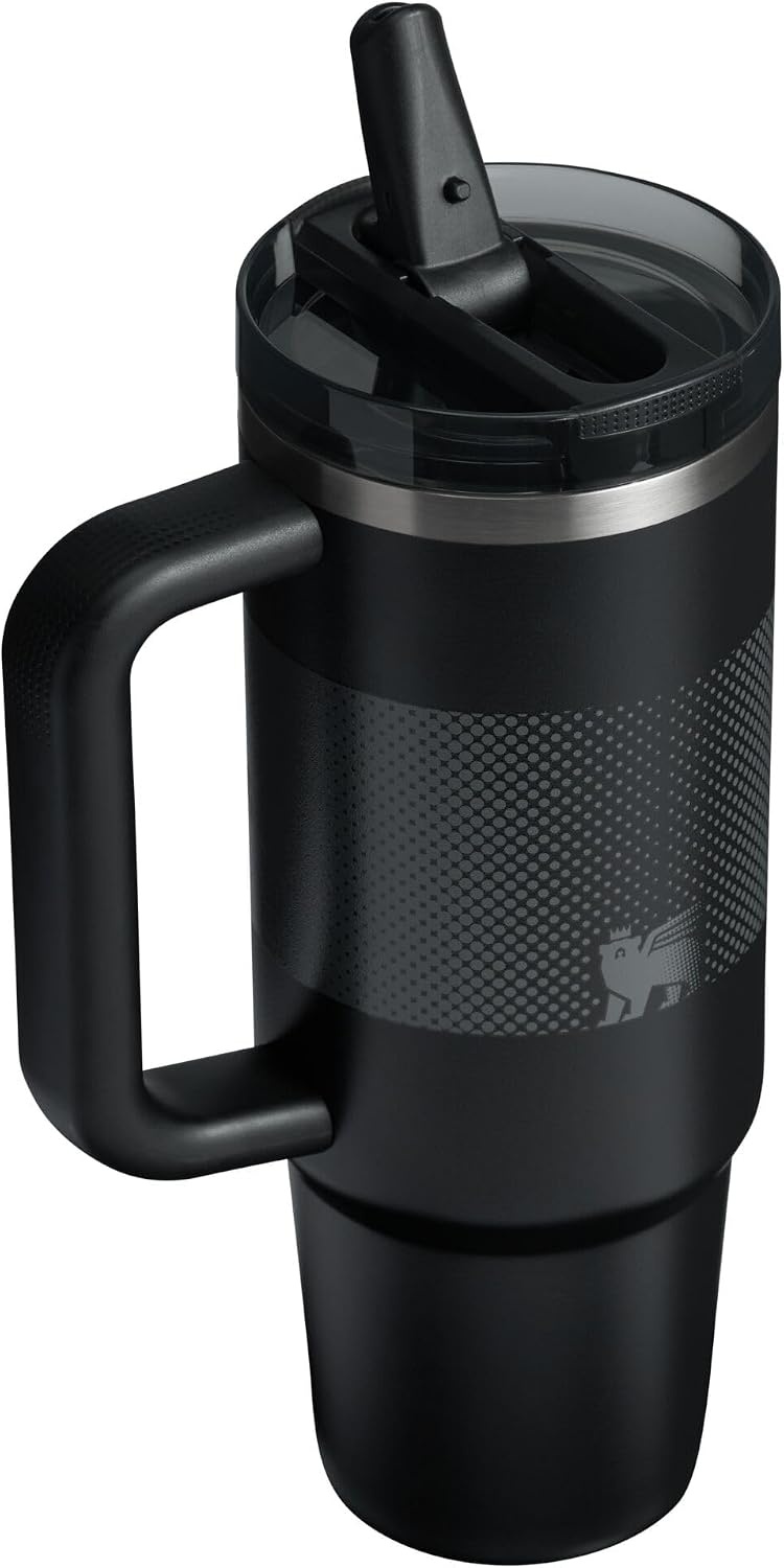 image:imageSTANLEY Quencher ProTour Flipstraw Tumbler 40 oz Peat Moss PlaidBlack Fade